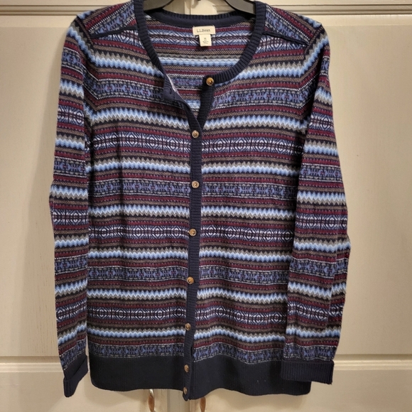 L.L. Bean Sweaters - LL Bean Nordic Fair Isle Cardigan Sweater